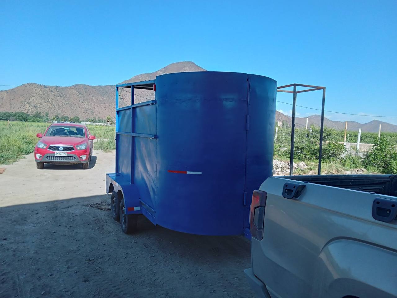 Carro de arrastre fabricado a medida para traslado de carretes de menor envergadura